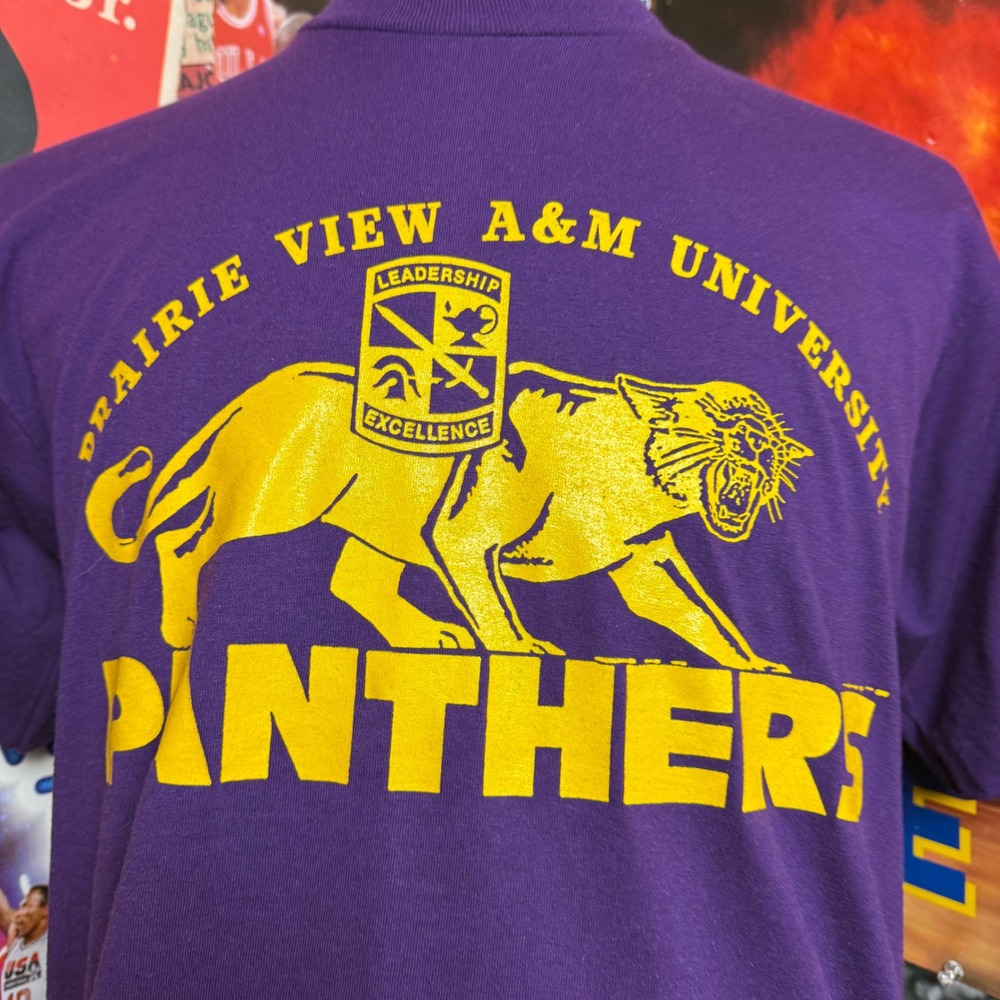 Vintage 90s Prairie View A&M University‎ Panthers Army ROTC T Shirt Sz Large - Picture 2 of 5